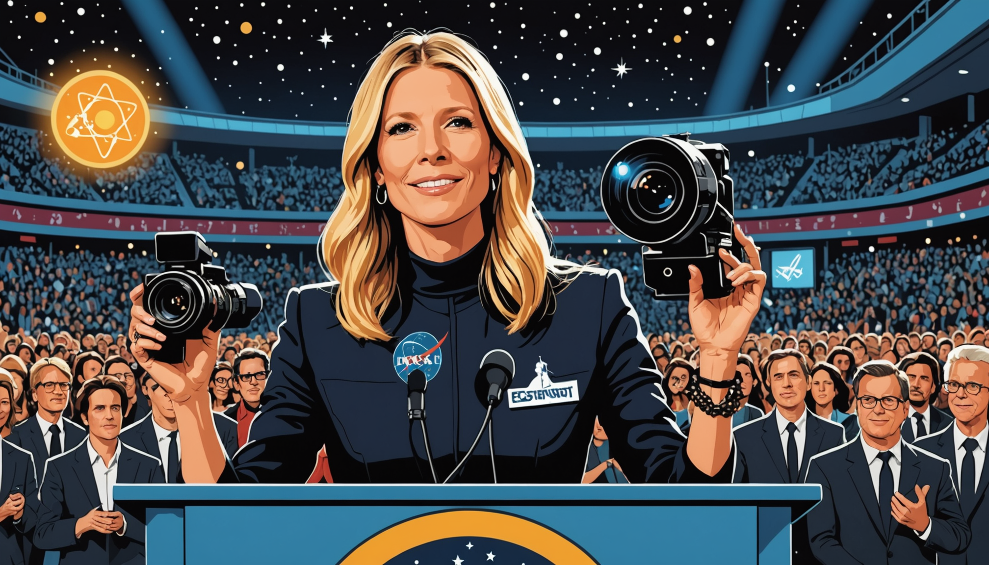 Gwyneth Paltrow Astronomer Spokesperson Digital Art
